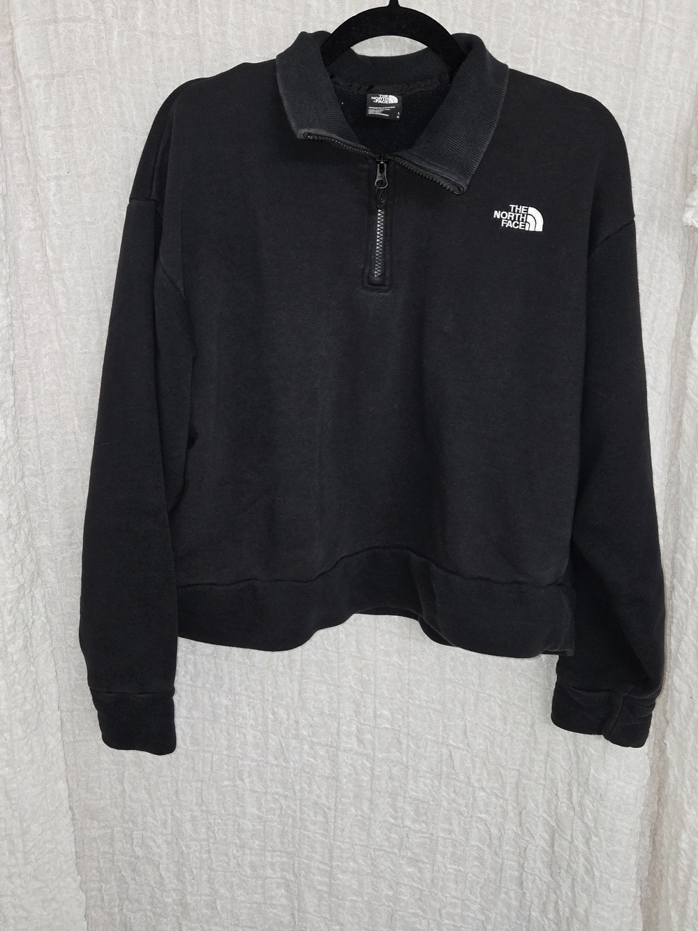The North Face Women’s Black Half-Zip Cropped Sweatshirt